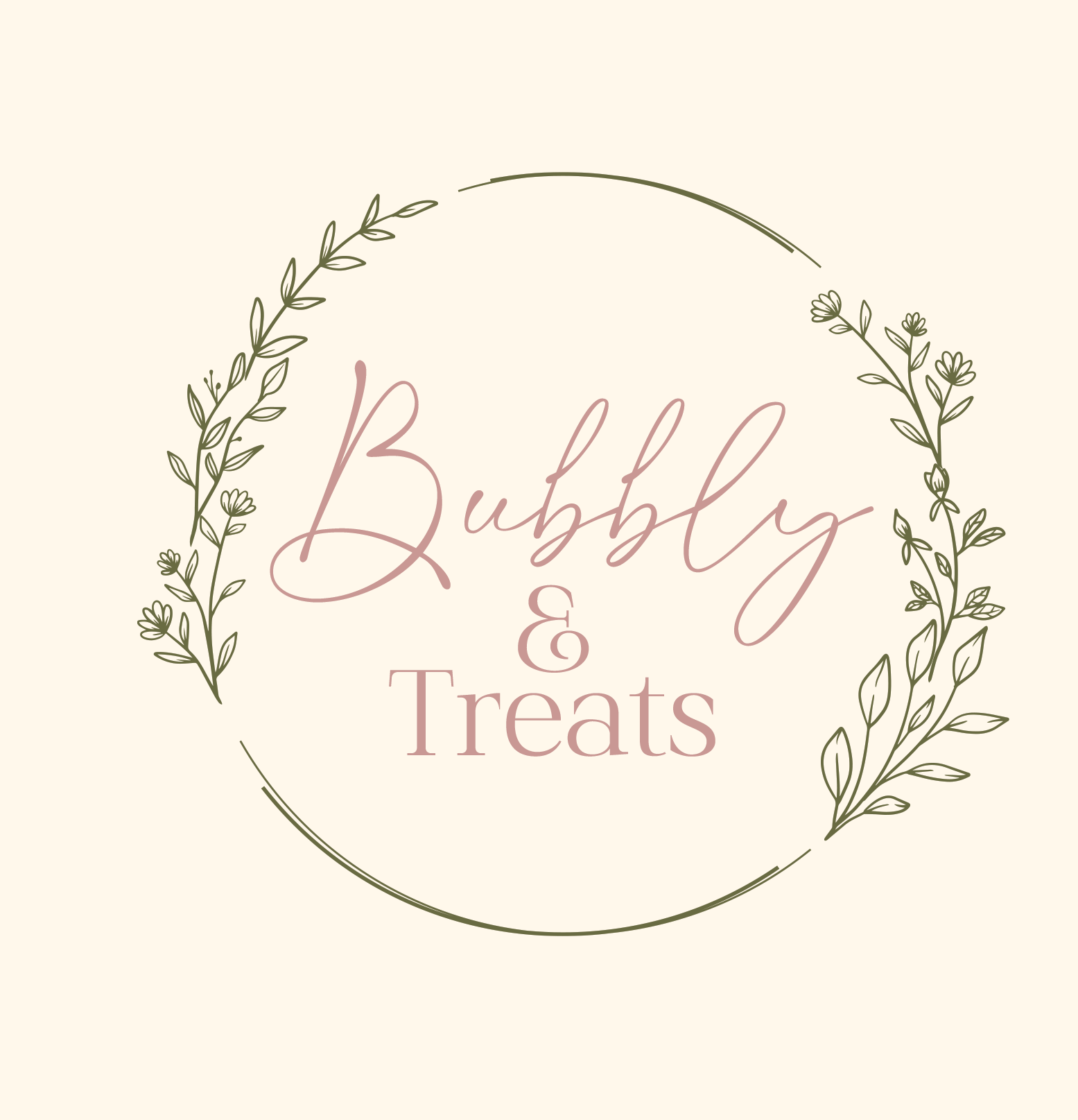 Bubbly & Treats Double Vine Logo | Atlanta, GA